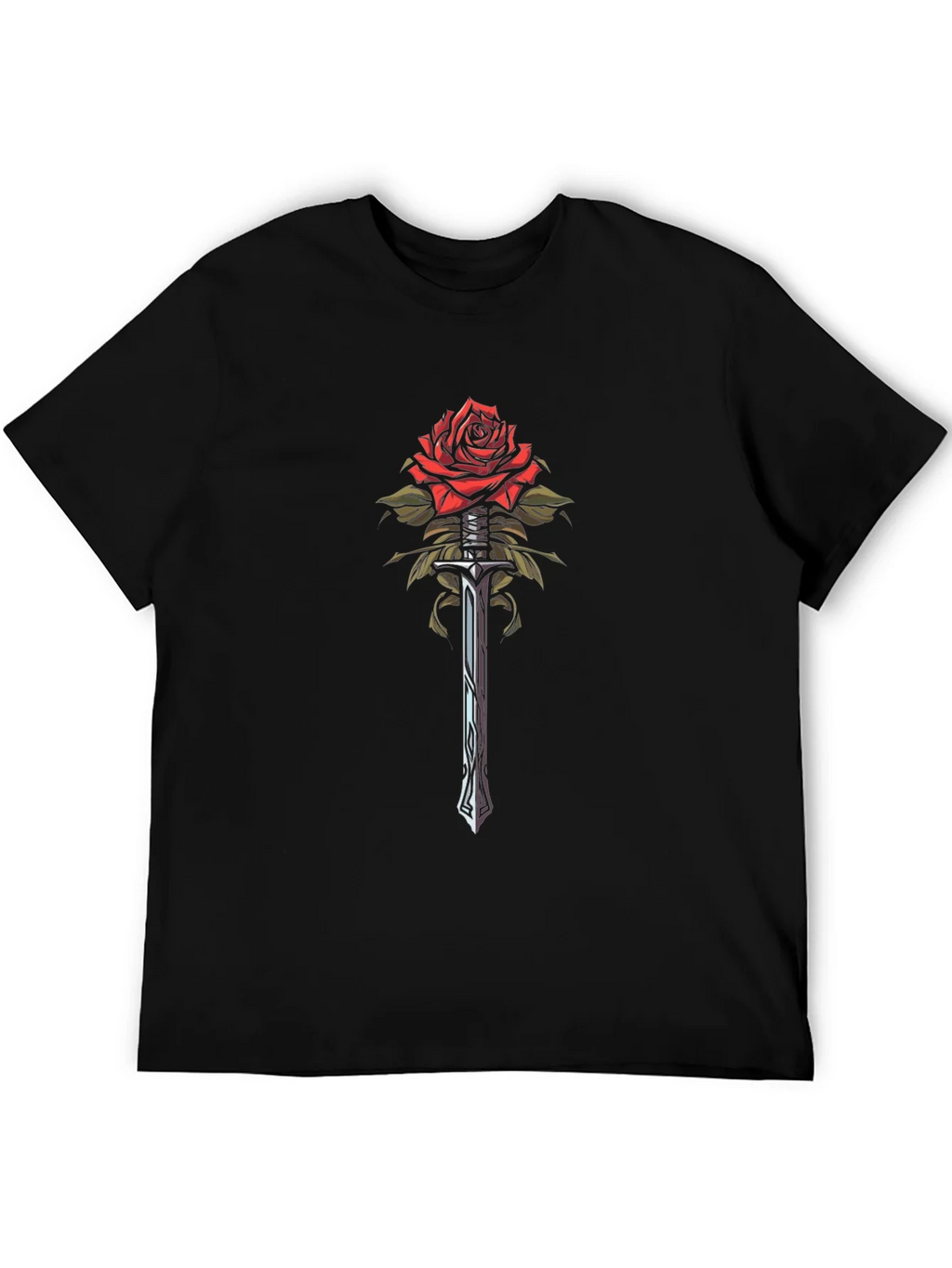 Rose and Sword Graphic Tee - Black product image 5