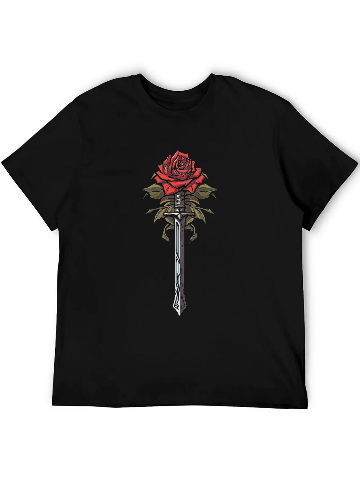 Rose and Sword Graphic Tee - Black product image 5