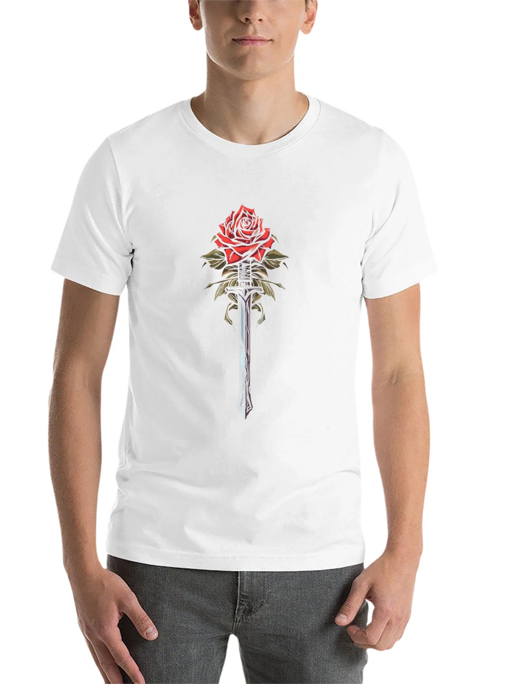 Rose and Sword Graphic Tee - Black product image 10
