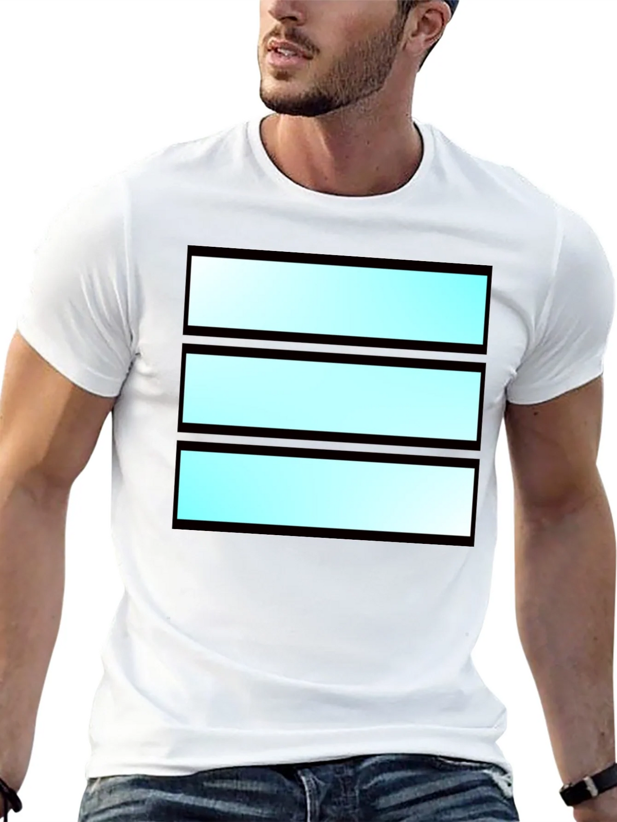 Modern Striped Graphic Tee - Cool Casual Wear product image 12