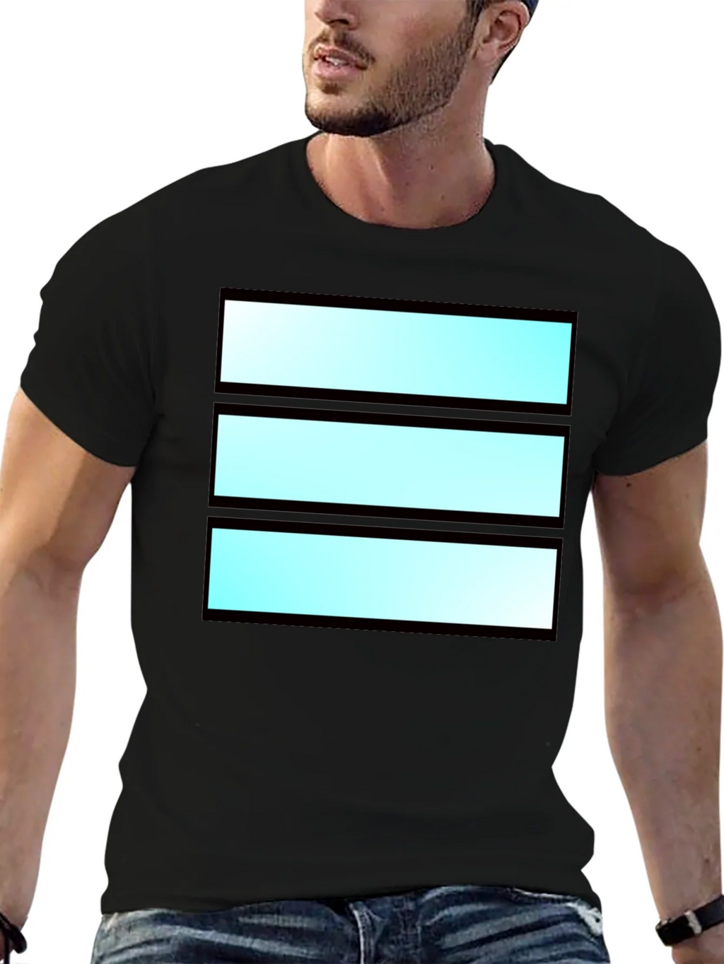 Modern Striped Graphic Tee - Cool Casual Wear product image 6