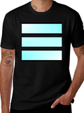 Modern Striped Graphic Tee - Cool Casual Wear product image 1