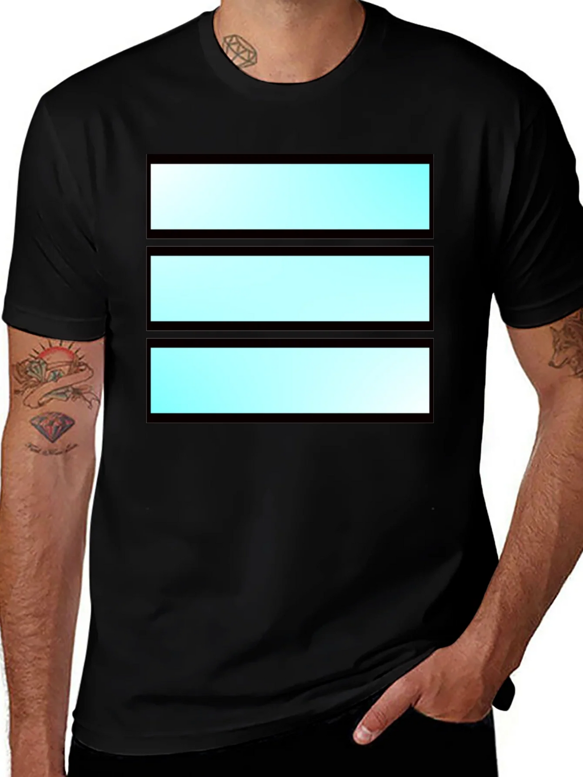 Modern Striped Graphic Tee - Cool Casual Wear product image 1