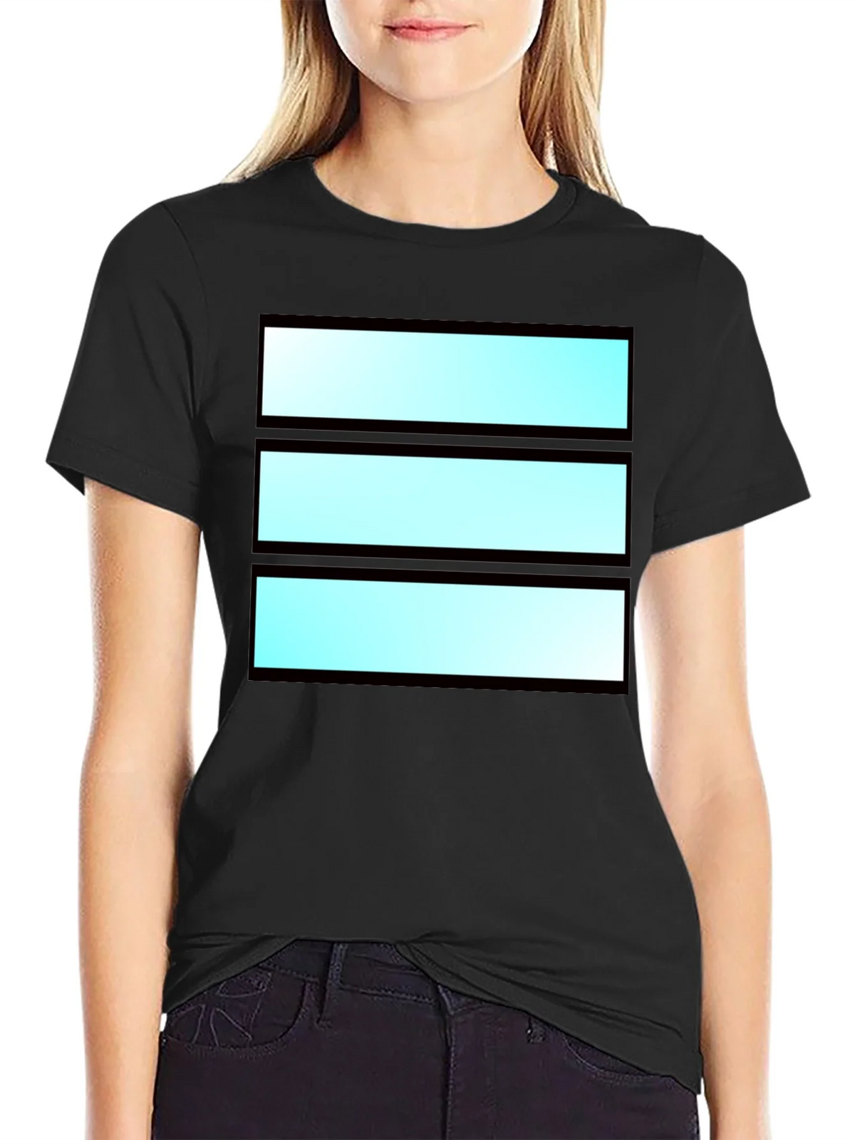 Modern Striped Graphic Tee - Cool Casual Wear product image 2