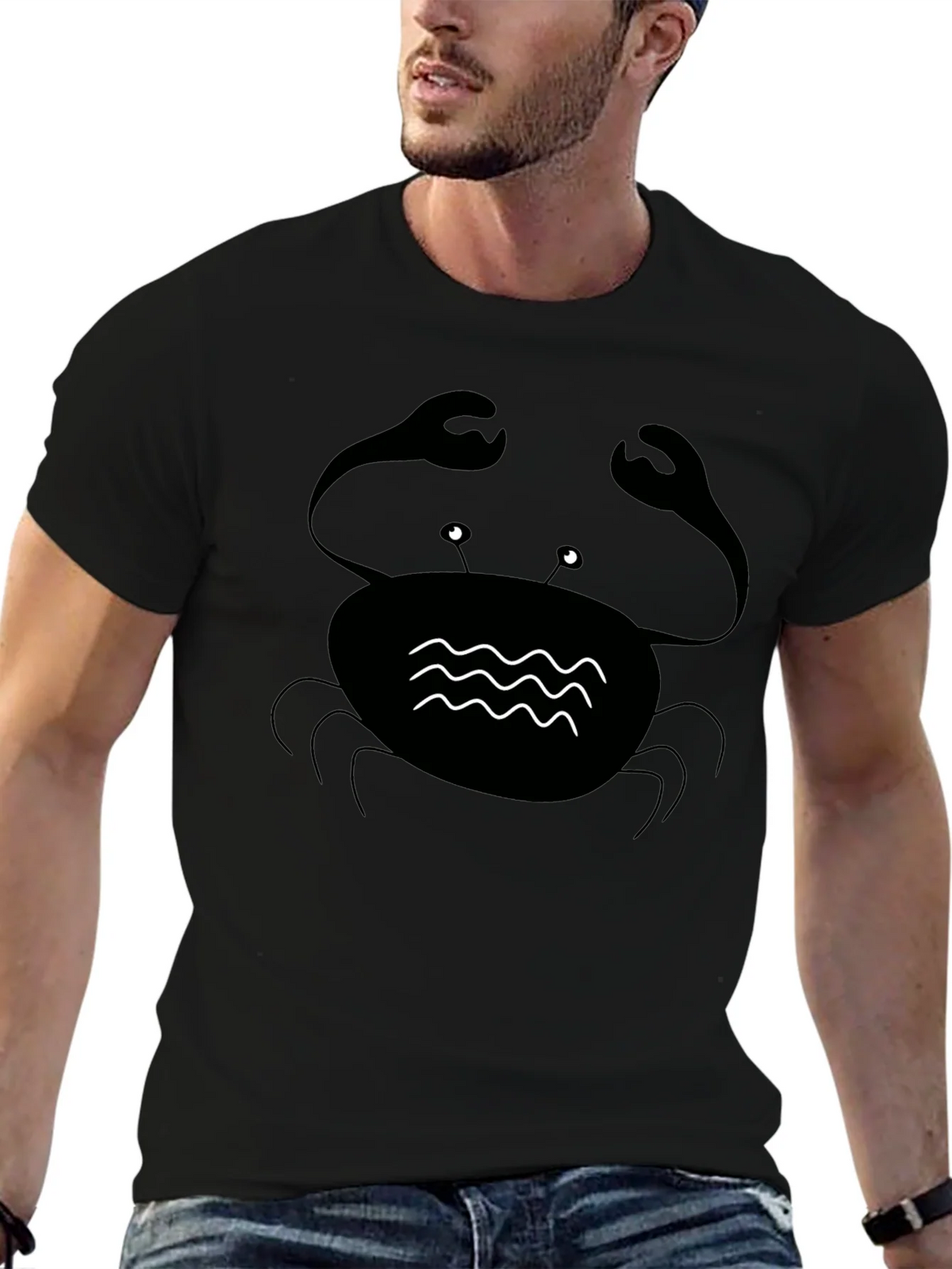 Black Crab Graphic Tee - Coastal Style Comfort product image 6