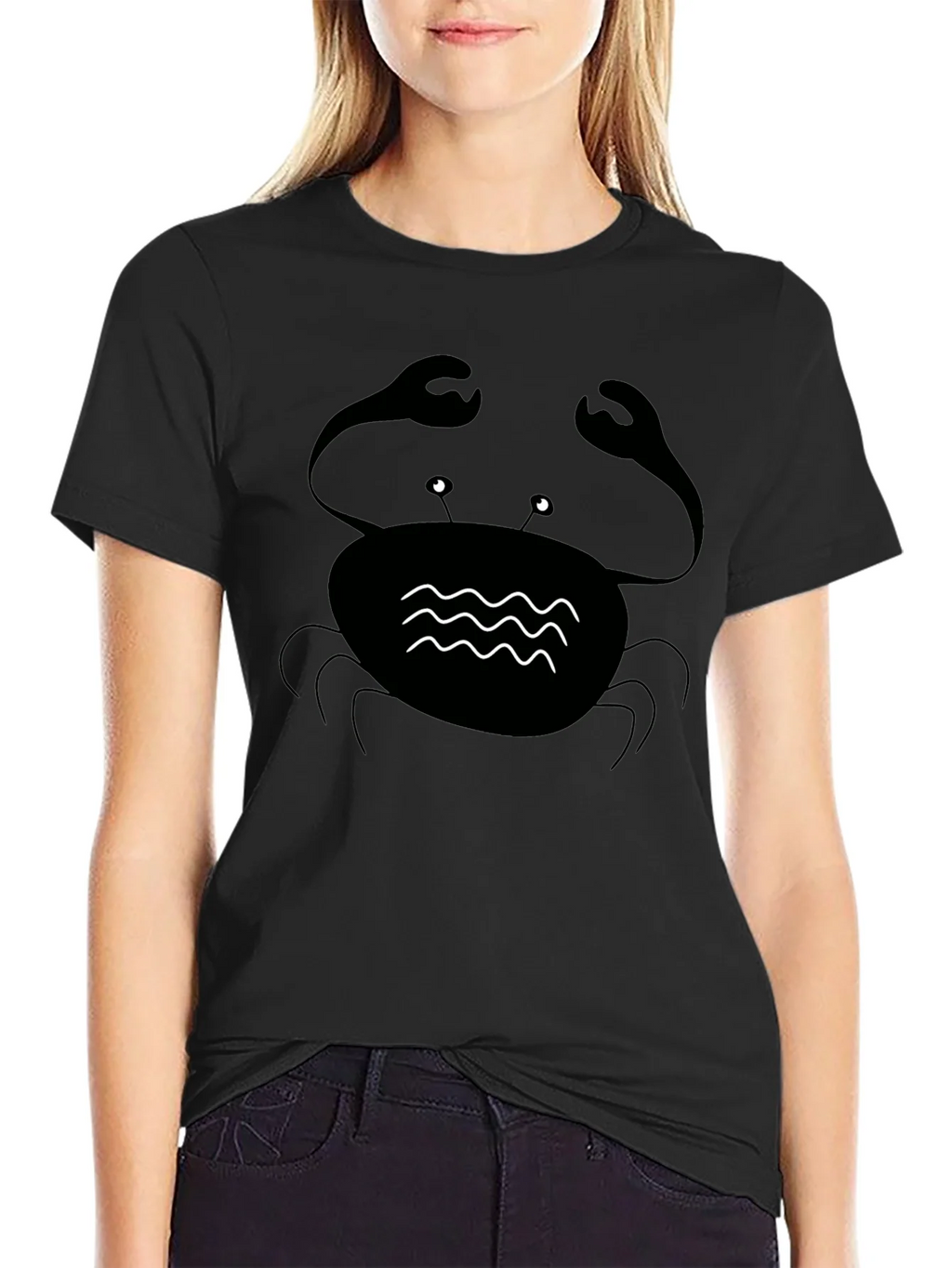 Black Crab Graphic Tee - Coastal Style Comfort product image 2
