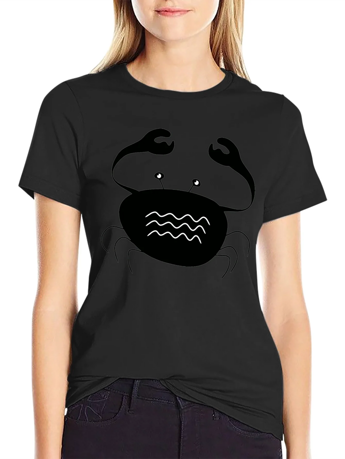 Black Crab Graphic Tee - Coastal Style Comfort product image 2