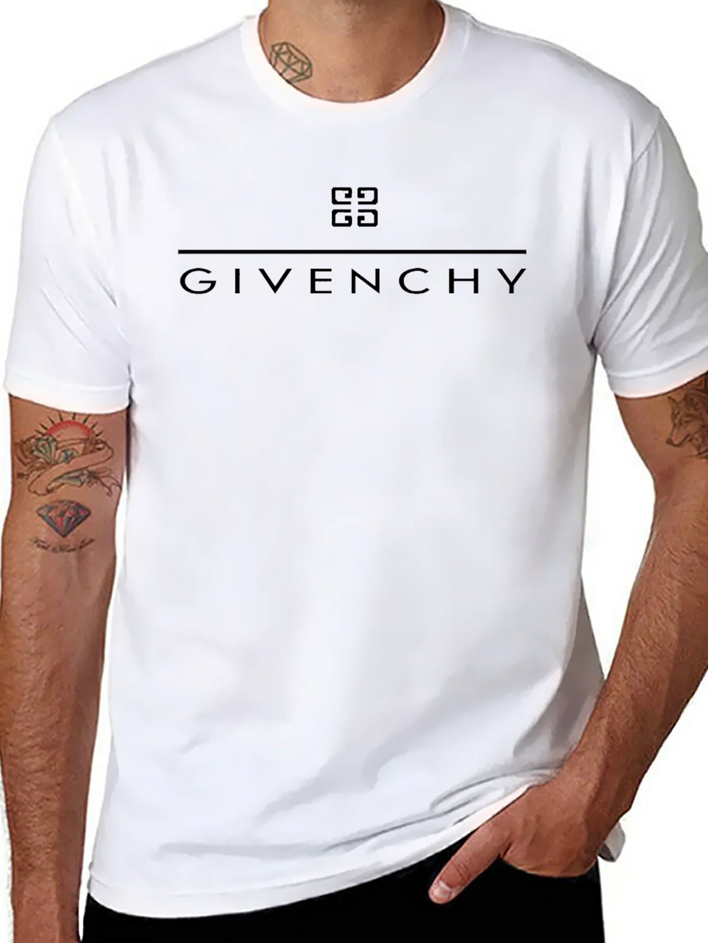 Givenchy Mens Black Logo Tee - Stylish & Comfortable product image 1