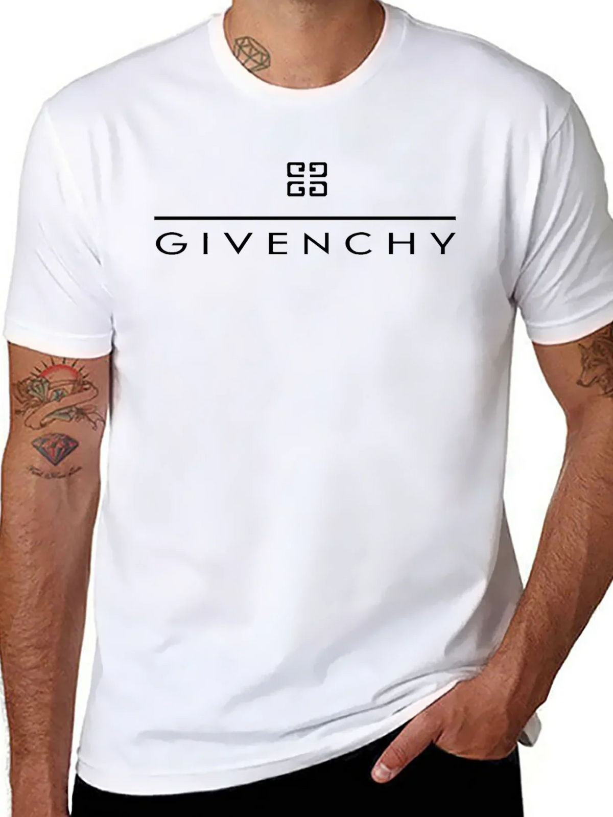 Givenchy Mens Black Logo Tee - Stylish & Comfortable product image 1
