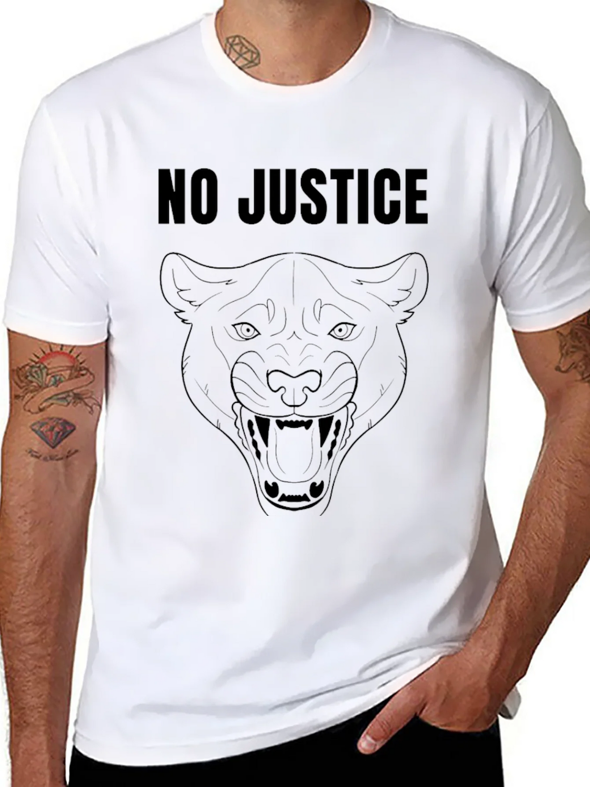No Justice Panther Graphic Tee product image 7