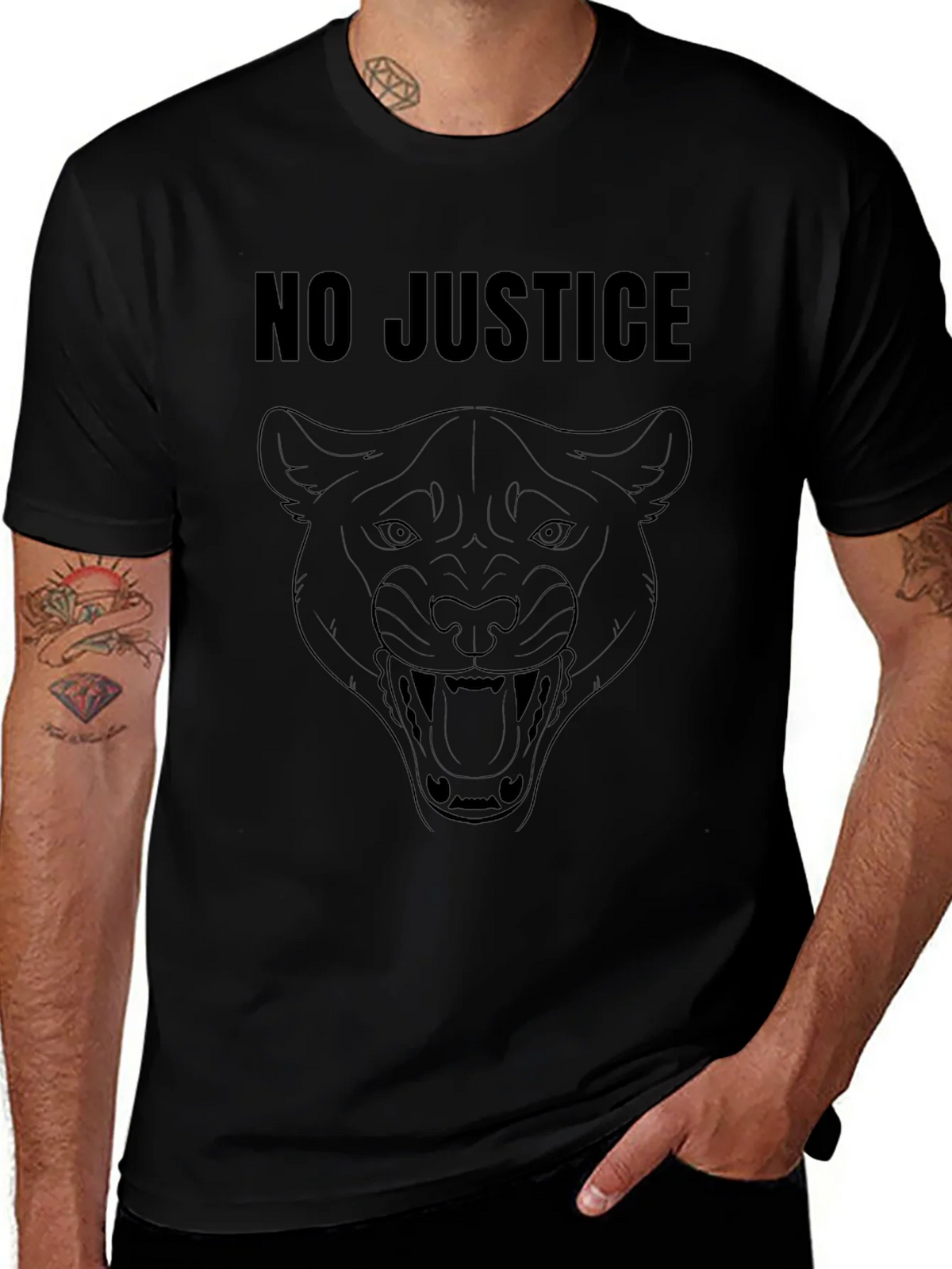 No Justice Panther Graphic Tee product image 1