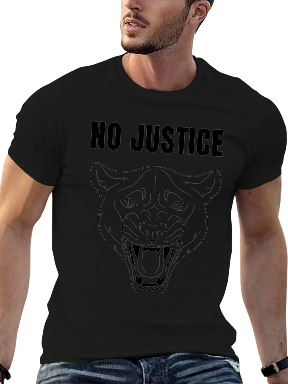 No Justice Panther Graphic Tee product image 6