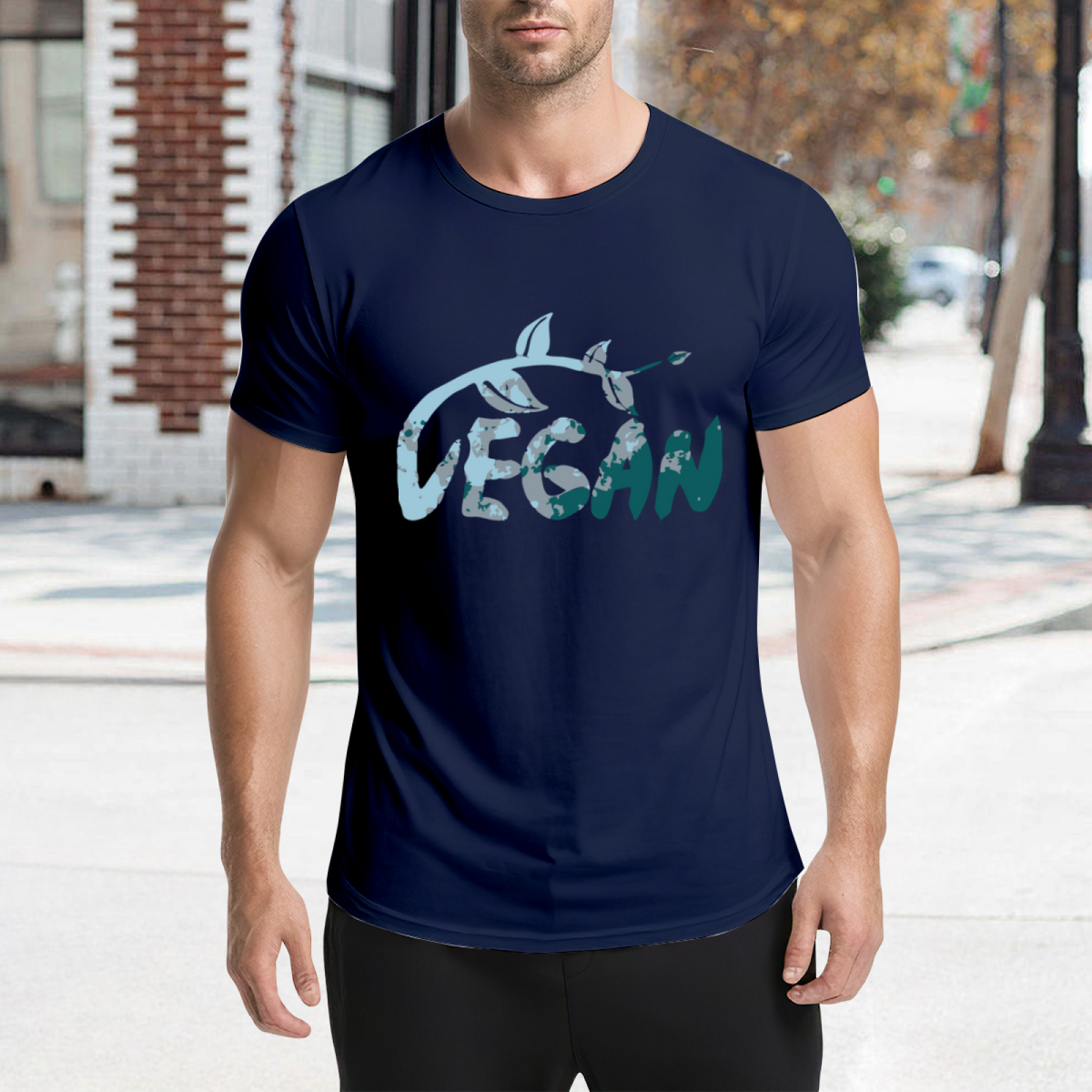Vegan Graphic Tee - Watercolor Botanical Vine & Floral product image 4
