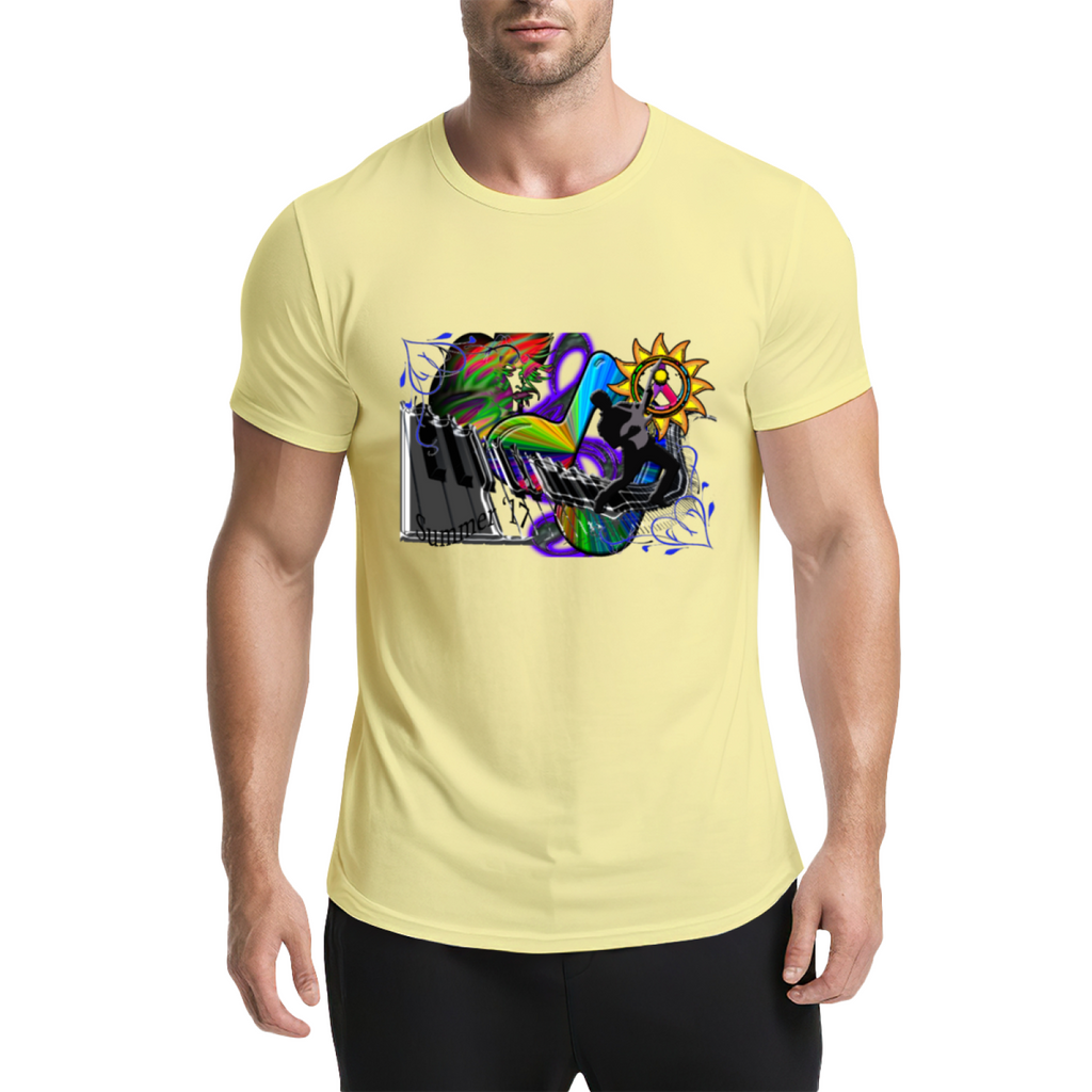 Psychedelic Piano Musician Graphic Tee - Vibrant Rainbow product image 20