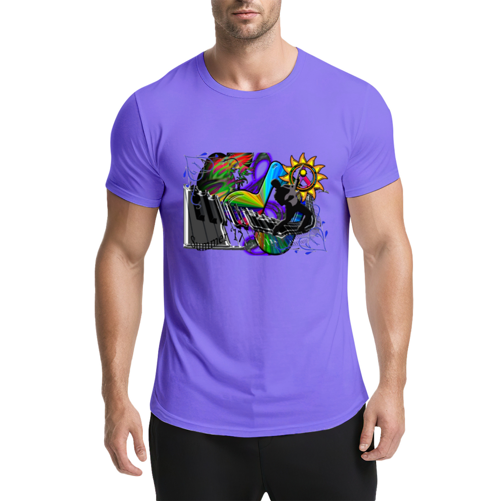 Psychedelic Piano Musician Graphic Tee - Vibrant Rainbow product image 17