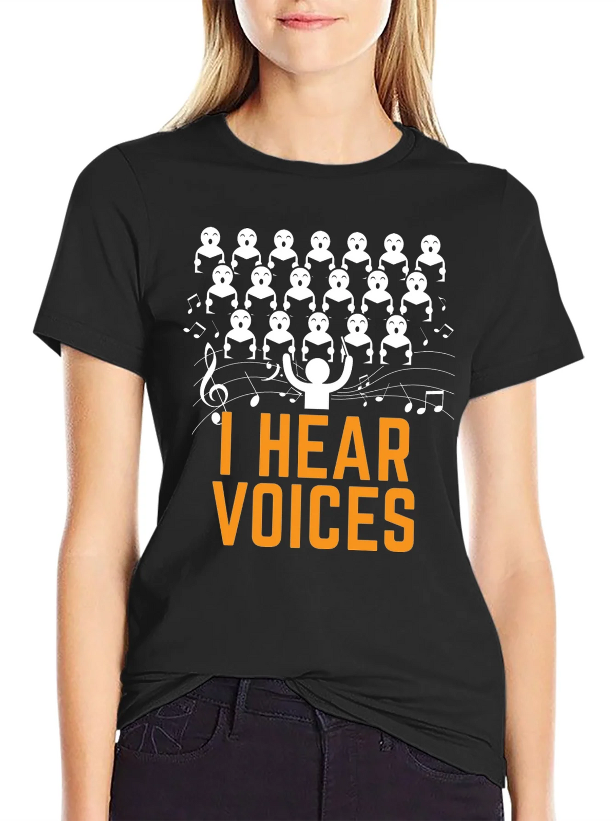 I Hear Voices Choir T-Shirt - Funny Music Tee product image 2