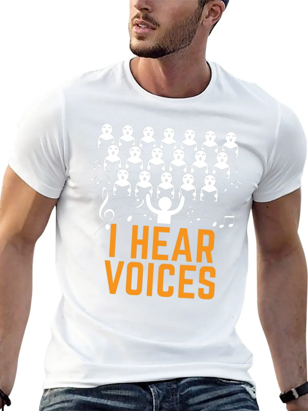 I Hear Voices Choir T-Shirt - Funny Music Tee product image 12