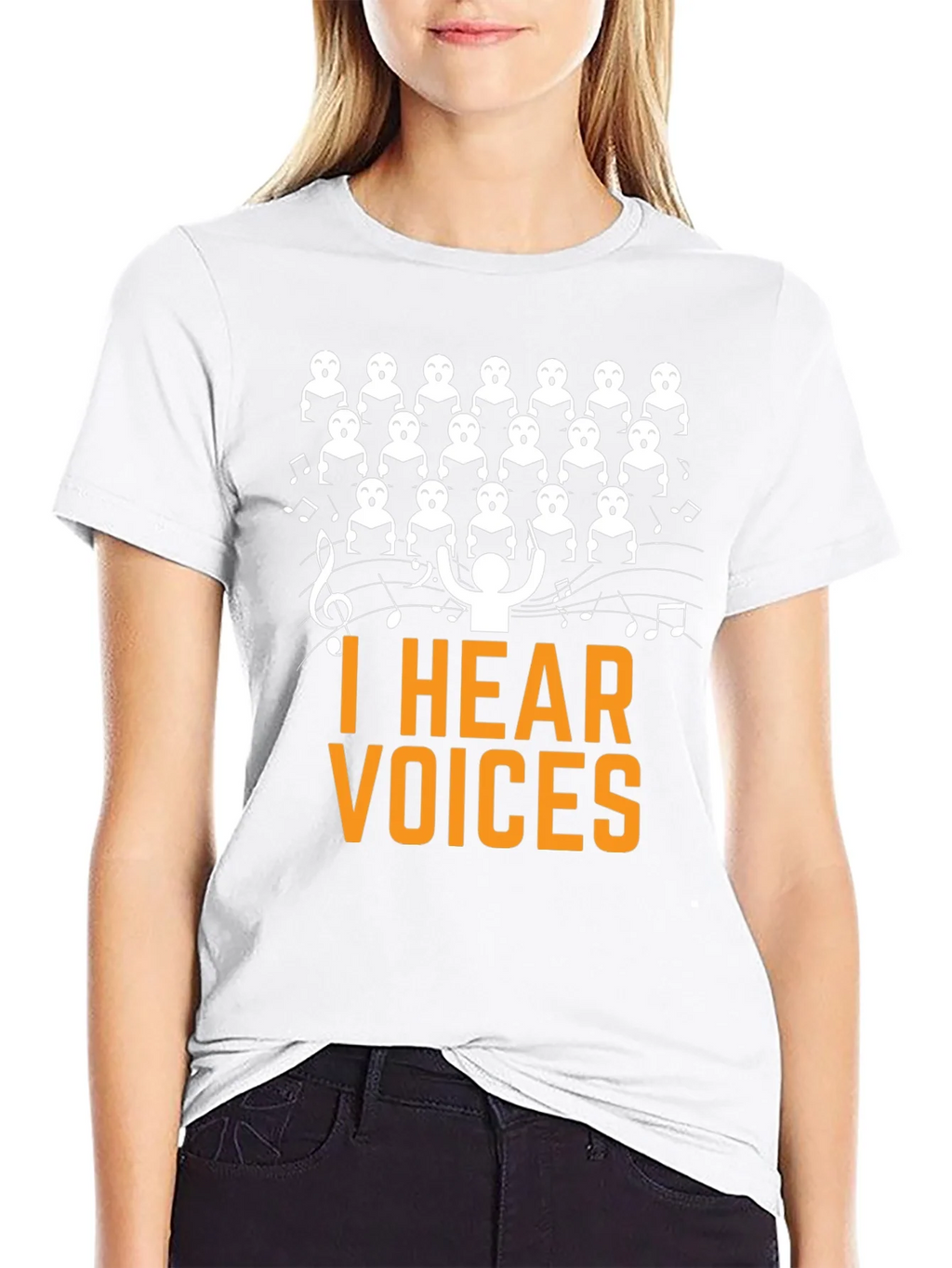 I Hear Voices Choir T-Shirt - Funny Music Tee product image 8