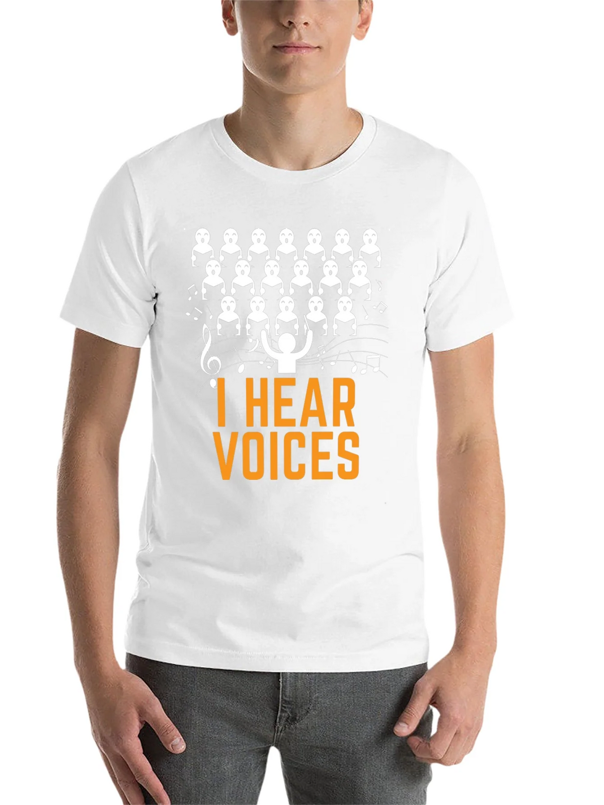 I Hear Voices Choir T-Shirt - Funny Music Tee product image 10