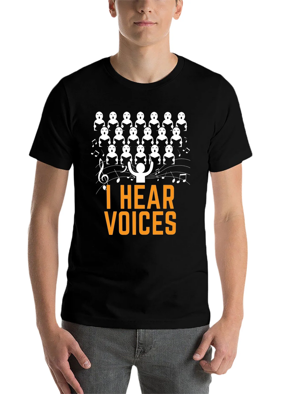 I Hear Voices Choir T-Shirt - Funny Music Tee product image 4
