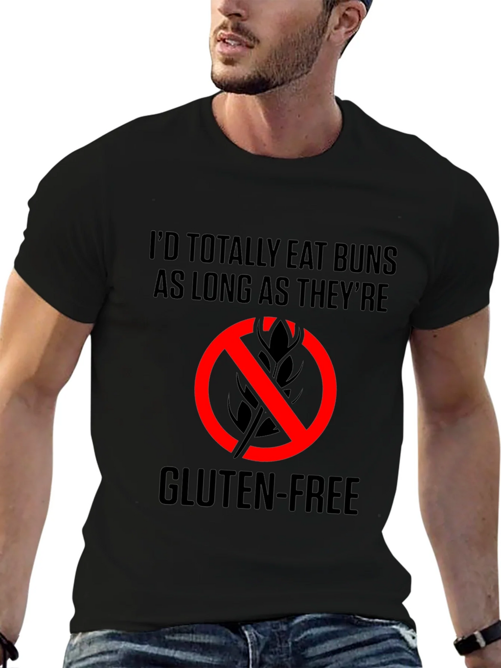 Gluten-Free Buns T-Shirt - Eat As Long As Theyre product image 6
