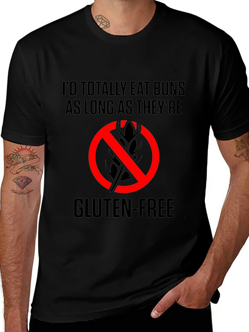 Gluten-Free Buns T-Shirt - Eat As Long As Theyre product image 1