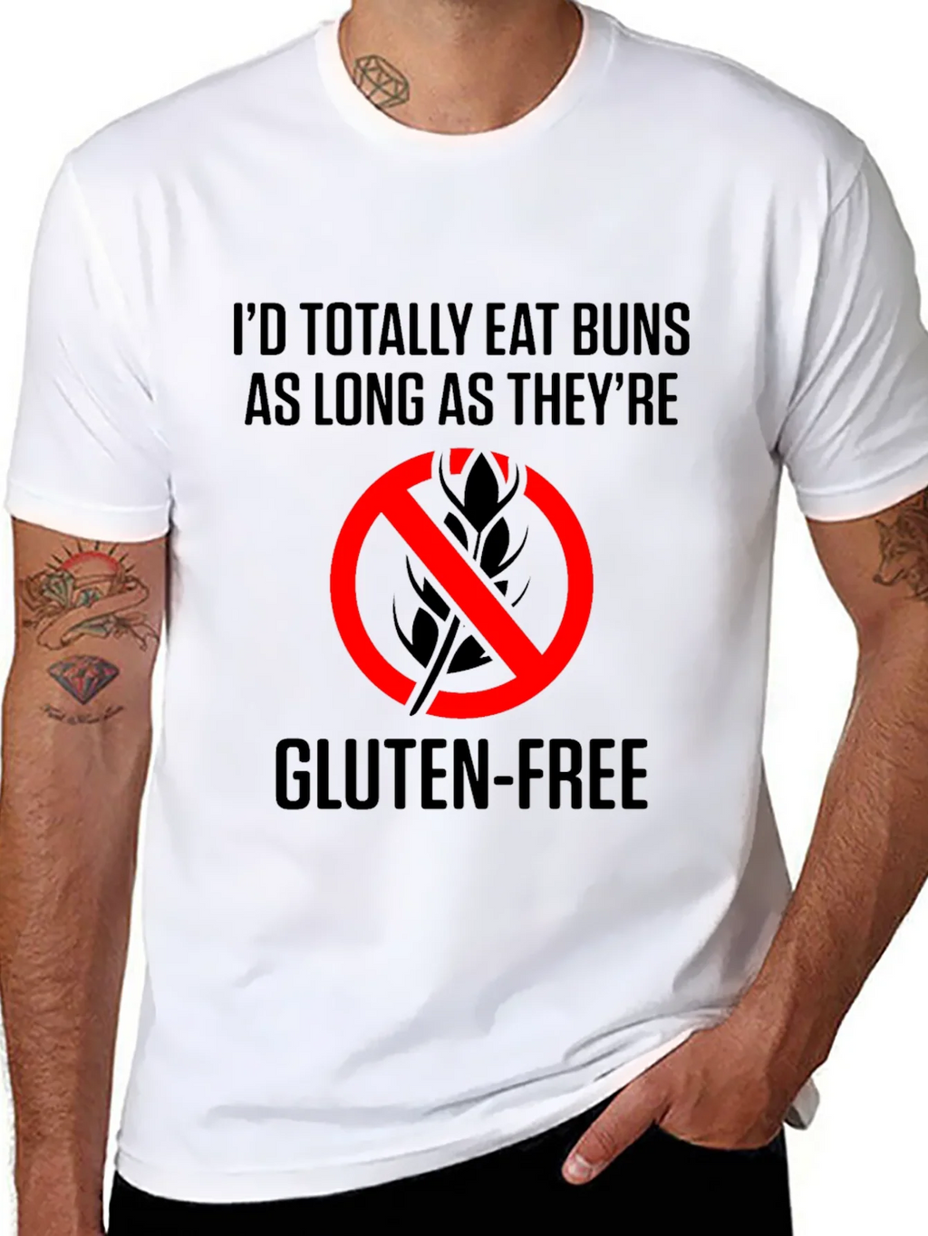 Gluten-Free Buns T-Shirt - Eat As Long As Theyre product image 7