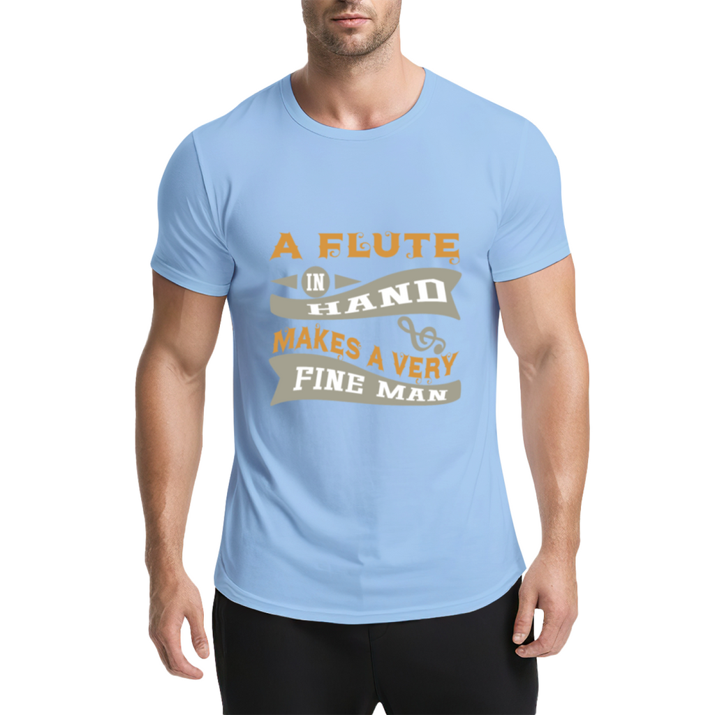 Vintage A Flute In Hand Makes A Very Fine Man Funny Graphic product image 18