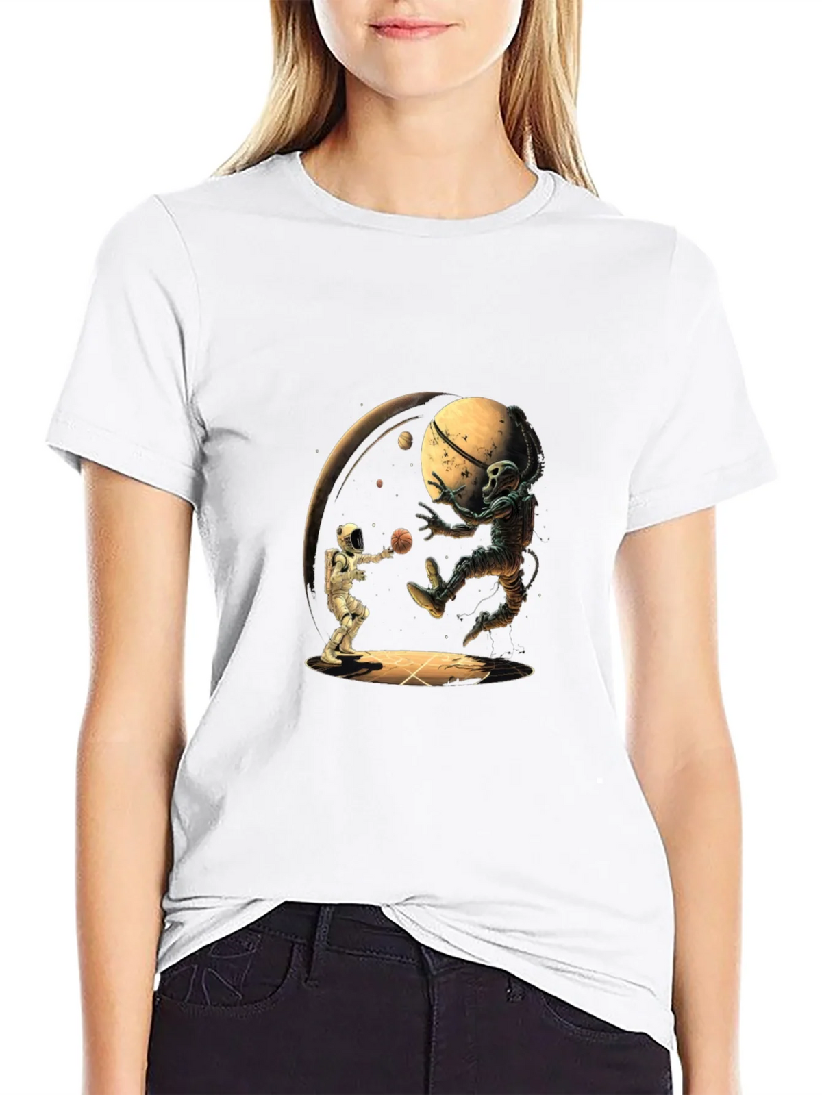 Astronaut Basketball Graphic Tee - Cool Space Design product image 8