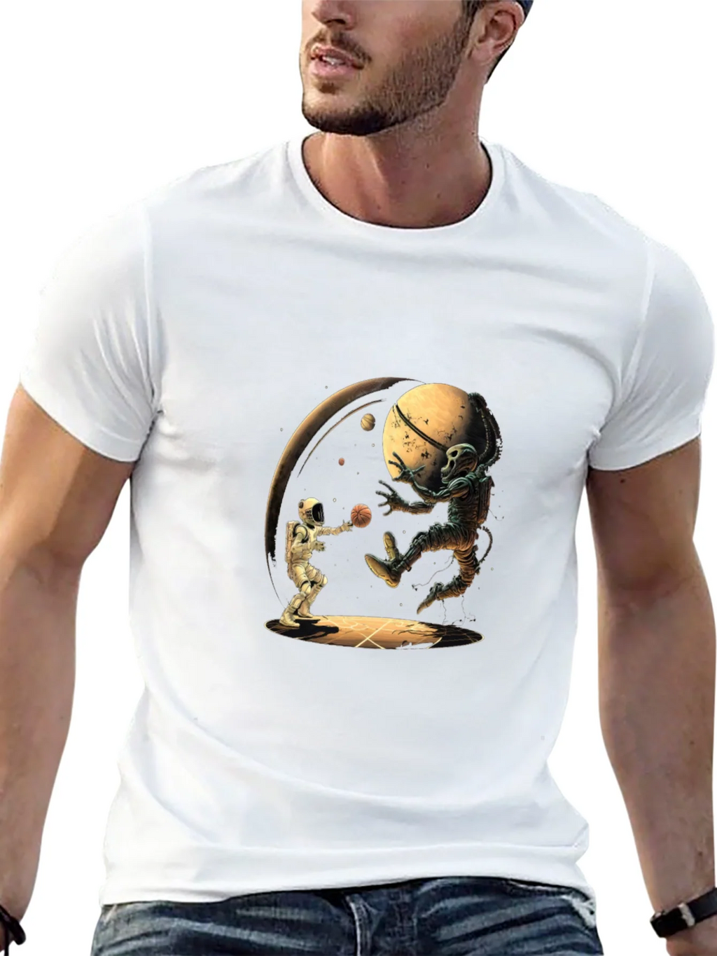 Astronaut Basketball Graphic Tee - Cool Space Design product image 12