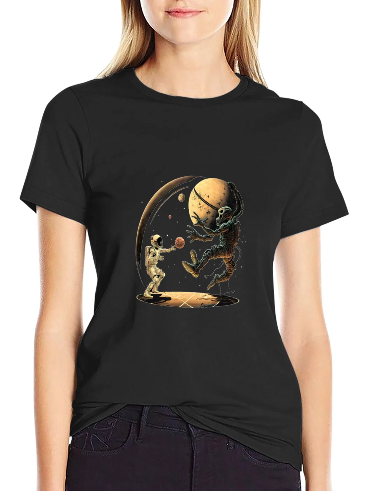 Astronaut Basketball Graphic Tee - Cool Space Design product image 2