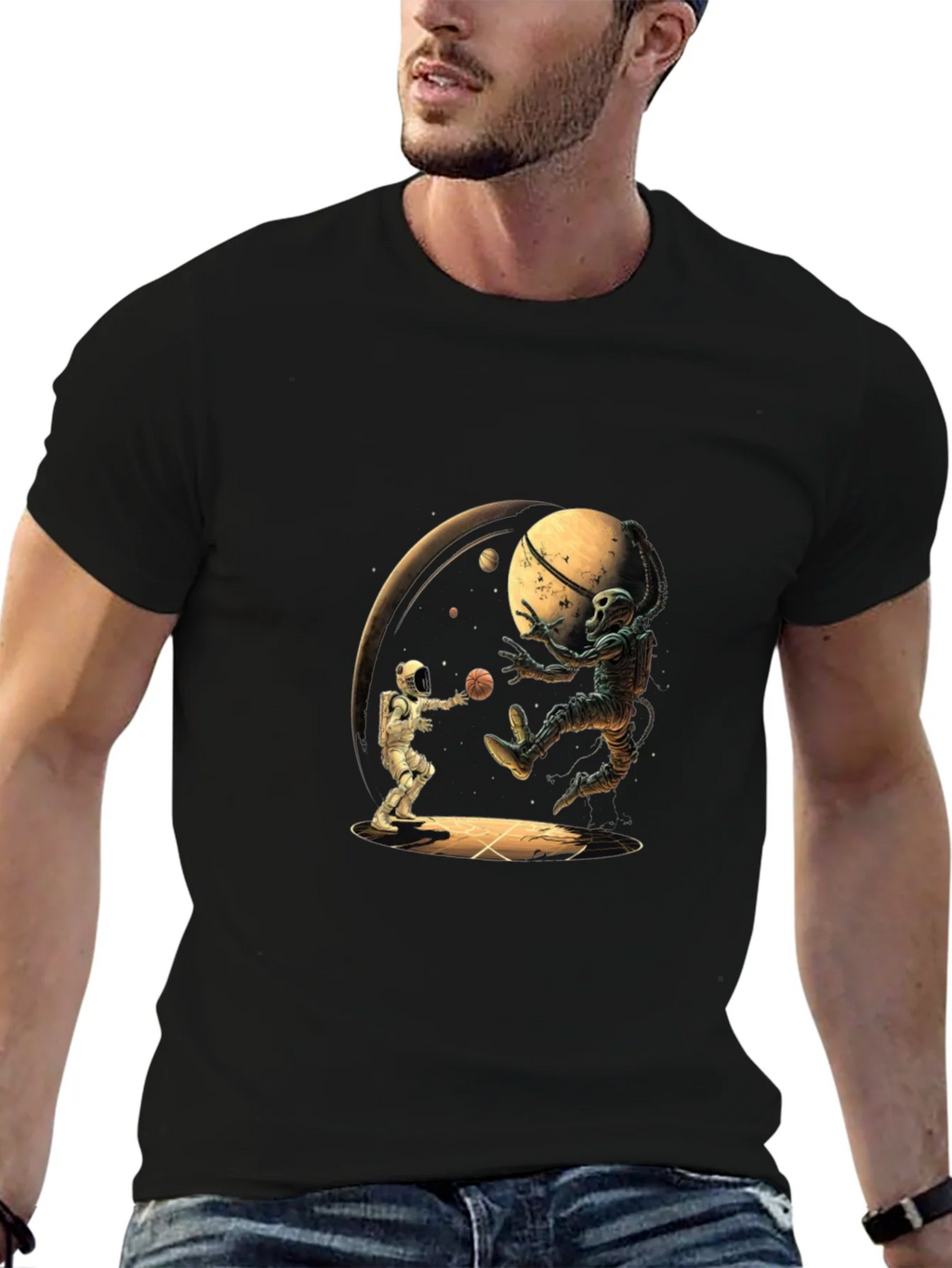 Astronaut Basketball Graphic Tee - Cool Space Design product image 6
