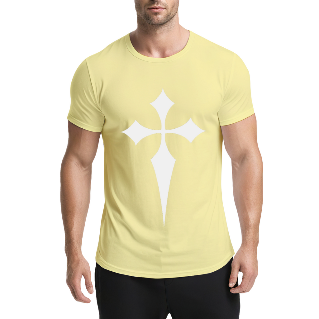 Stylized Pointed Cross Diamond Arms Graphic Tee Aesthetic product image 20