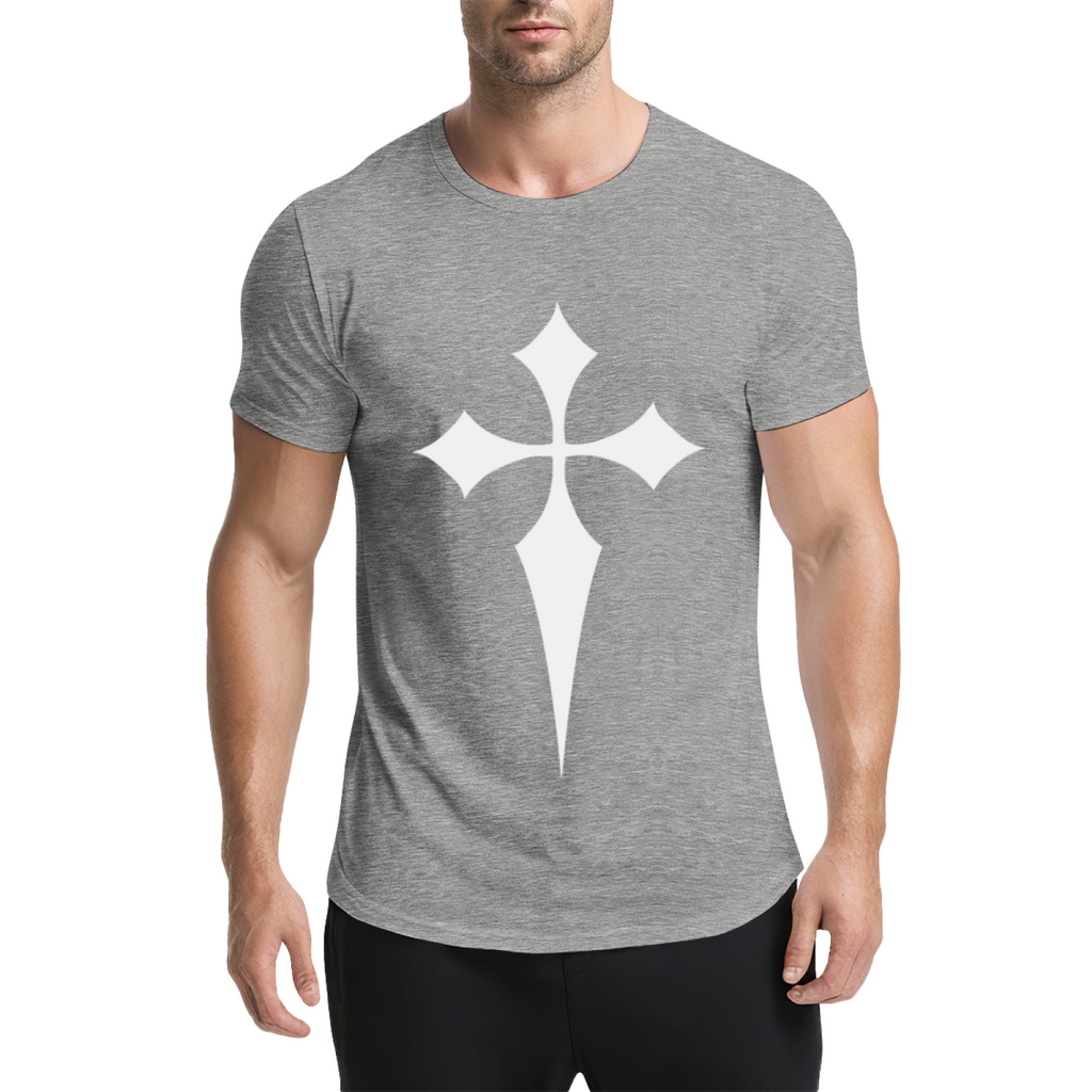 Stylized Pointed Cross Diamond Arms Graphic Tee Aesthetic product image 17