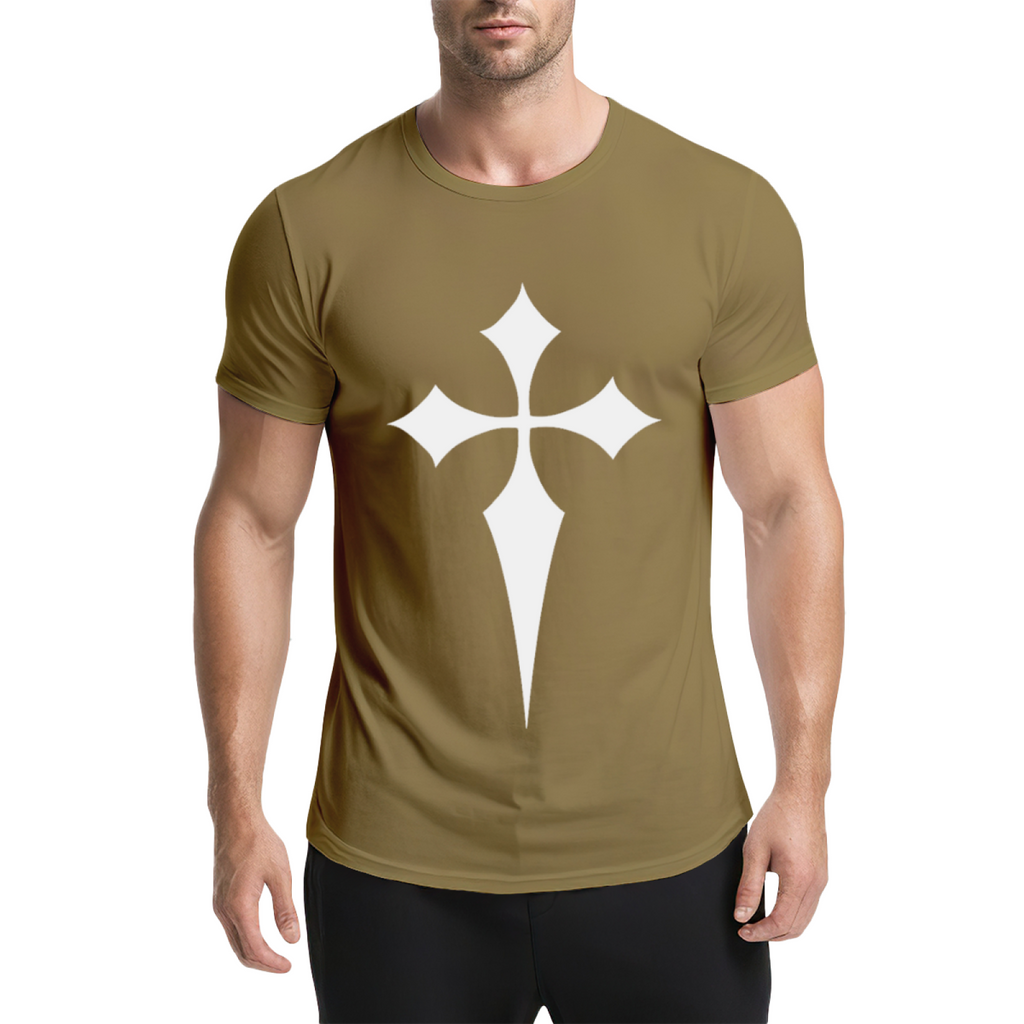 Stylized Pointed Cross Diamond Arms Graphic Tee Aesthetic product image 14
