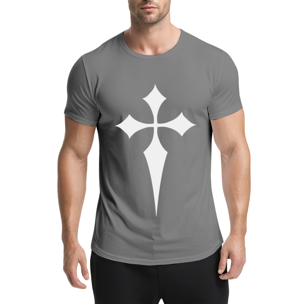 Stylized Pointed Cross Diamond Arms Graphic Tee Aesthetic product image 11