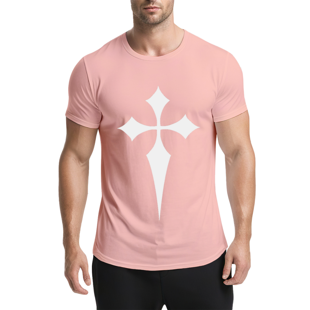 Stylized Pointed Cross Diamond Arms Graphic Tee Aesthetic product image 13