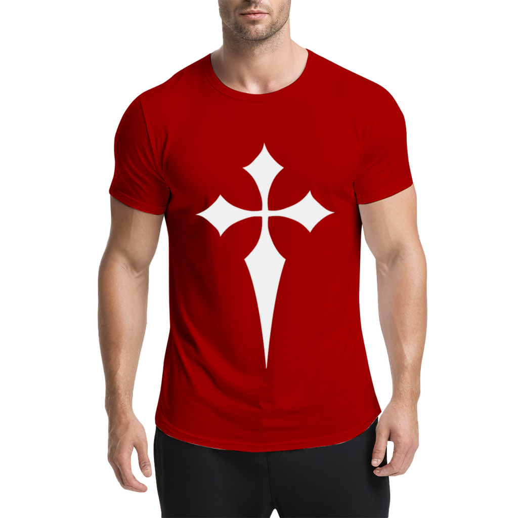 Stylized Pointed Cross Diamond Arms Graphic Tee Aesthetic product image 15