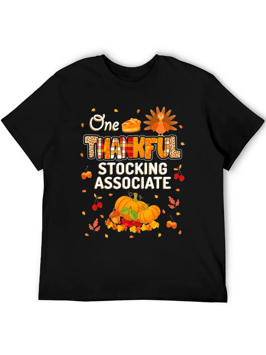 Thankful Stocking Associate Thanksgiving T-Shirt product image 5