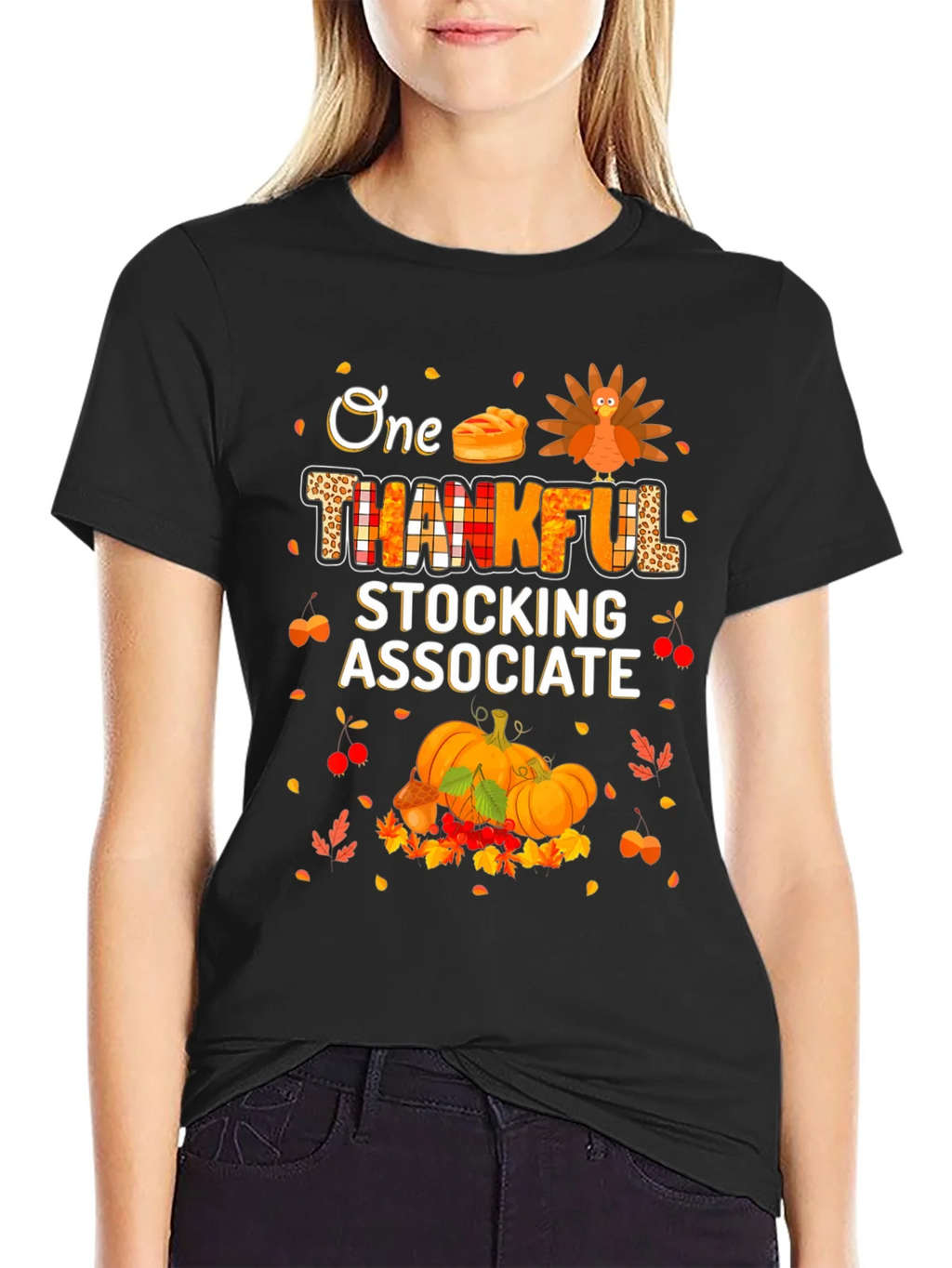 Thankful Stocking Associate Thanksgiving T-Shirt product image 2