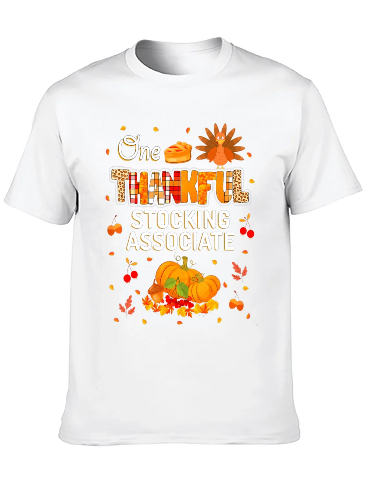 Thankful Stocking Associate Thanksgiving T-Shirt product image 9