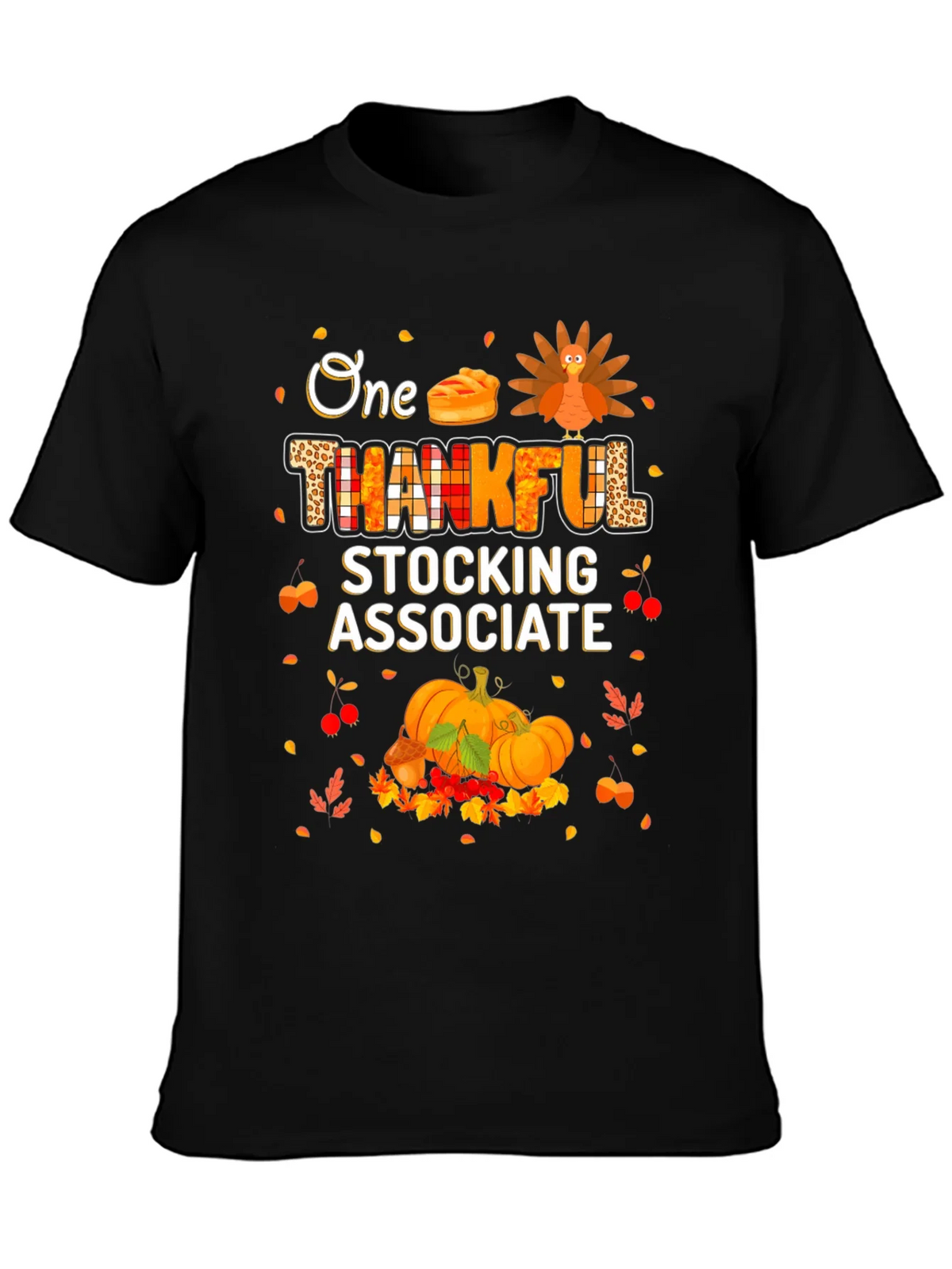Thankful Stocking Associate Thanksgiving T-Shirt product image 3