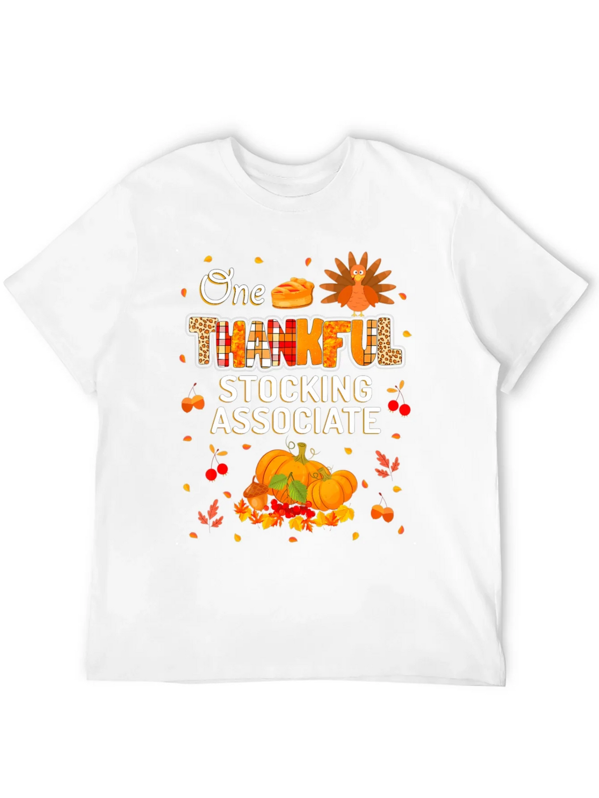 Thankful Stocking Associate Thanksgiving T-Shirt product image 11