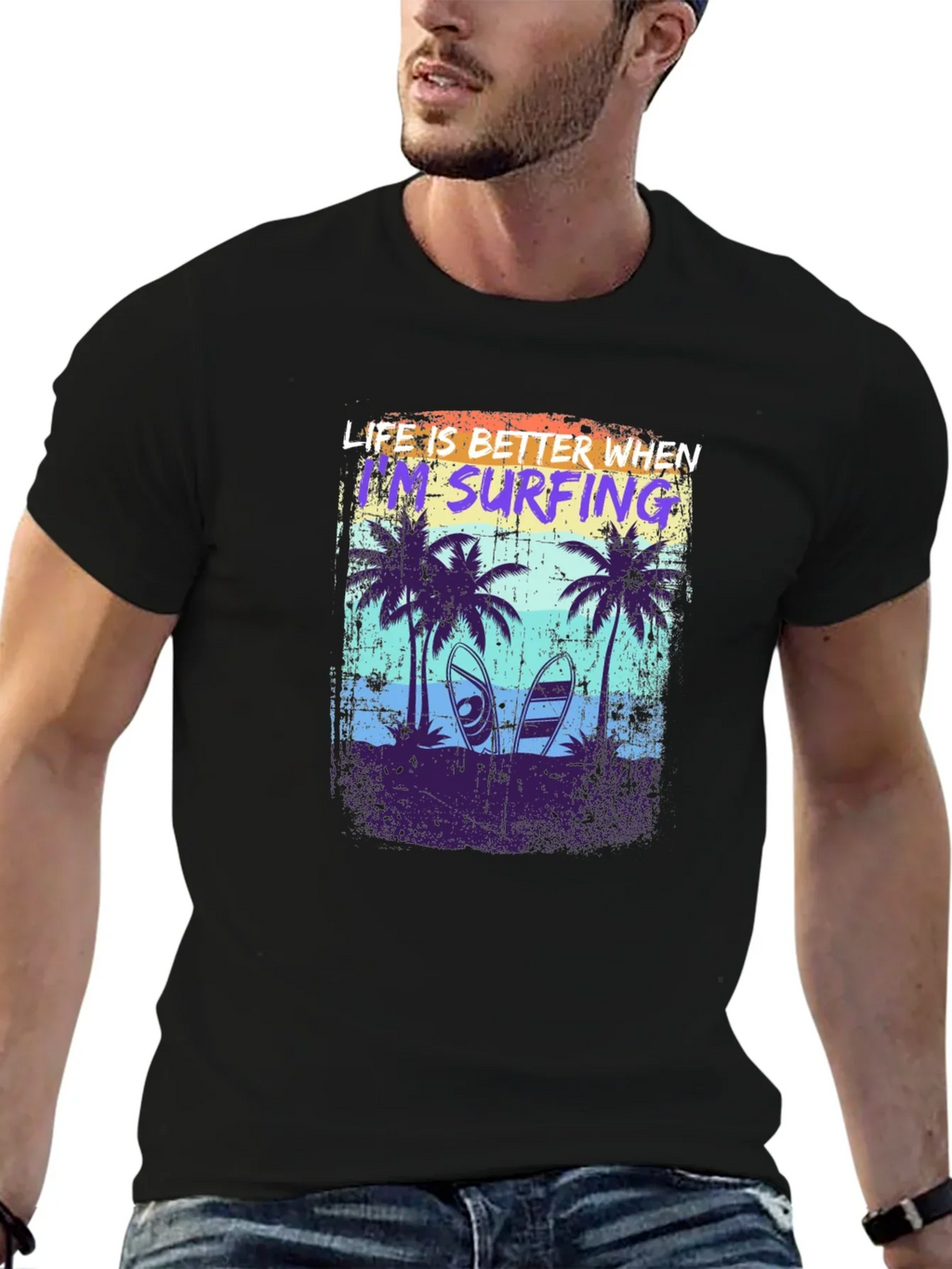 Life is Better Surfing Graphic T-Shirt product image 6