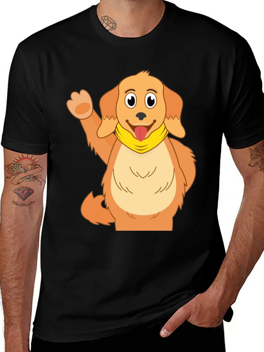 Cute Cartoon Dog Graphic T-Shirt product image 1