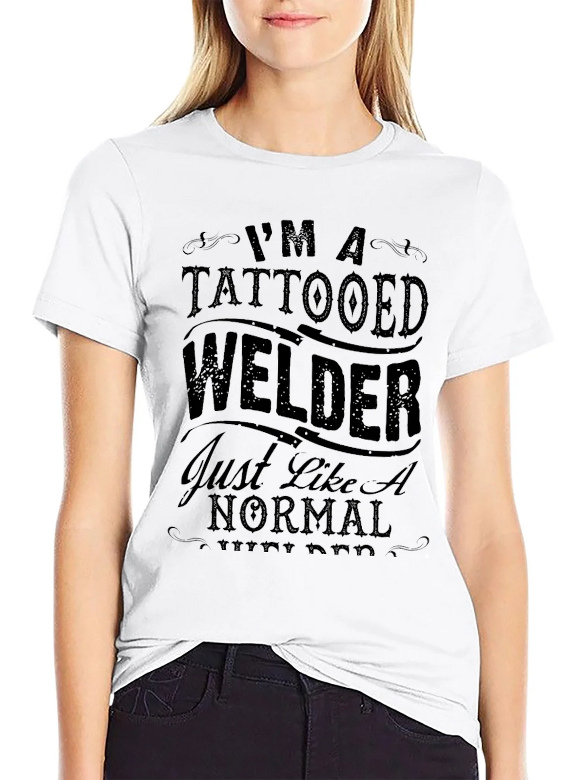 Tattooed Welder Graphic T-Shirt - Black product image 8