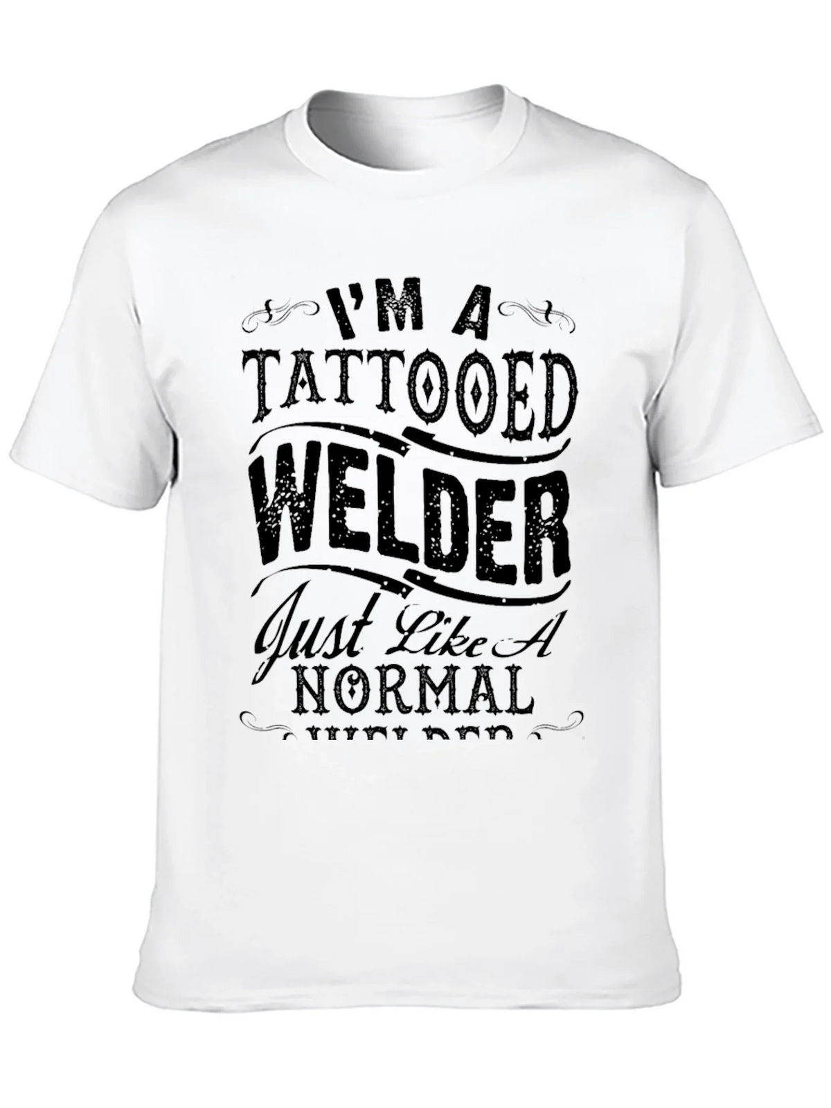 Tattooed Welder Graphic T-Shirt - Black product image 9