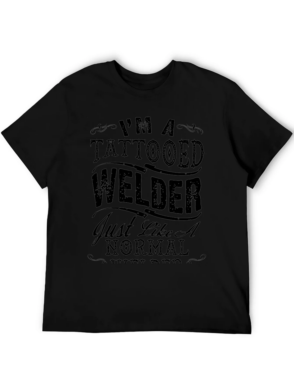 Tattooed Welder Graphic T-Shirt - Black product image 5