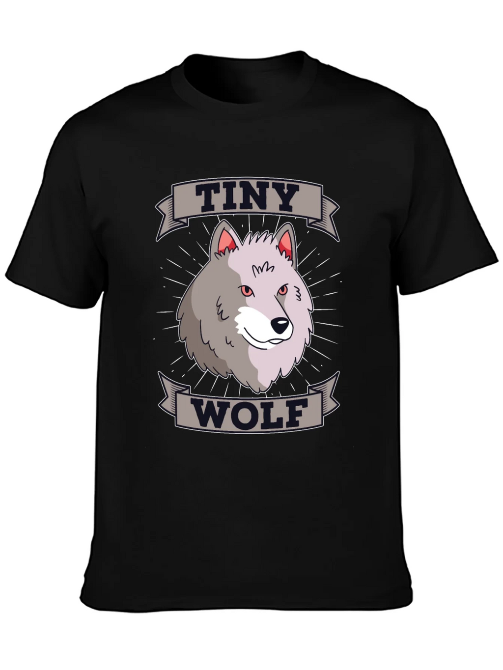 Tiny Wolf Graphic T-Shirt - Black Cotton Blend Tee product image 3