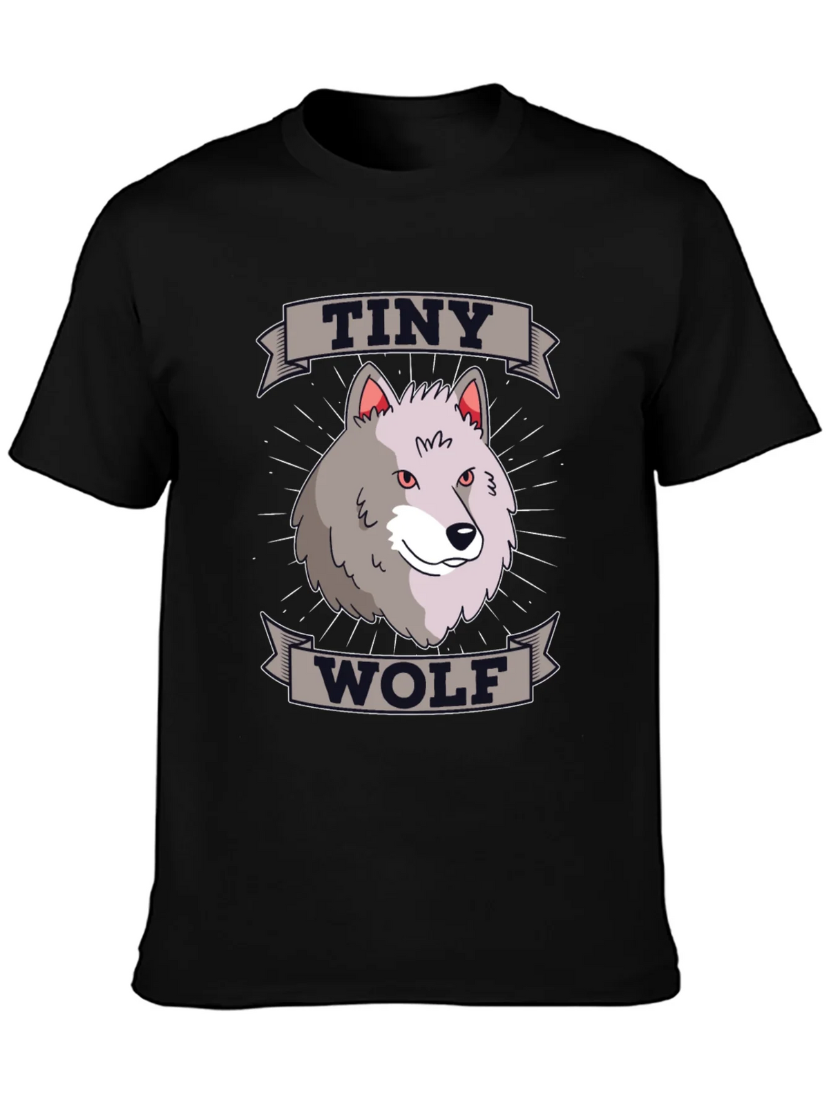 Tiny Wolf Graphic T-Shirt - Black Cotton Blend Tee product image 3